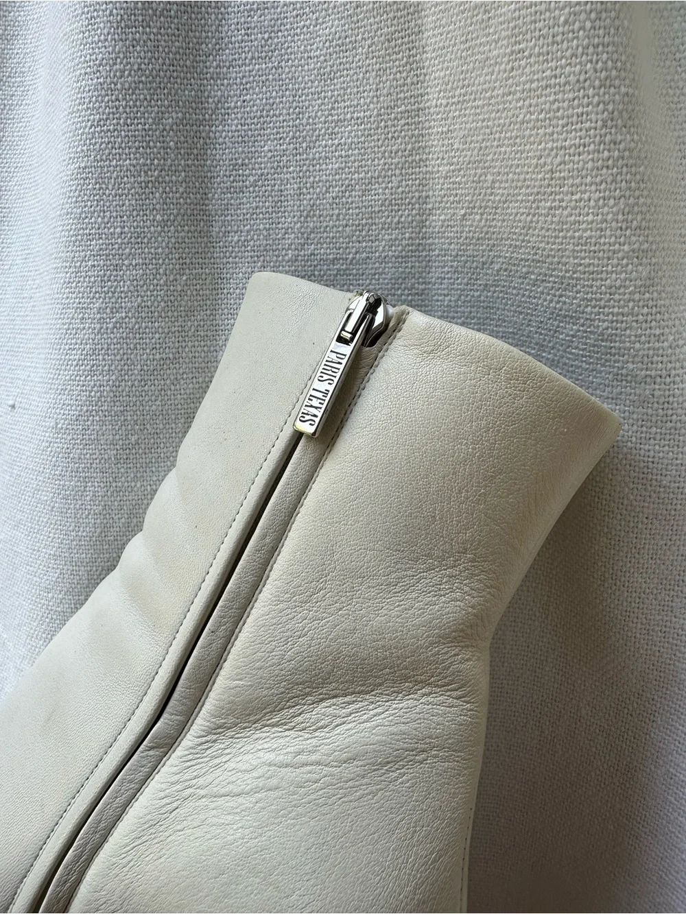 Paris Texas White Leather Ankle Boots